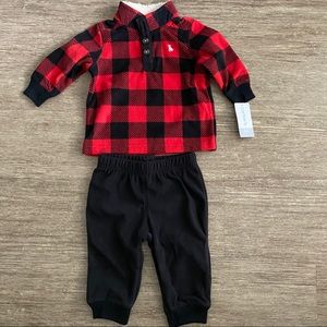 Carter’s Buffalo Check Fleece Pullover/Jogger Set